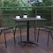 Flash Furniture Mellie 31.5'' Black Square Metal Indoor-Outdoor Table with Base TLH-053-3-BK-GG - alternate 7